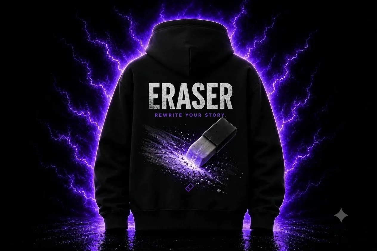 ERASER Hoodie - Black back